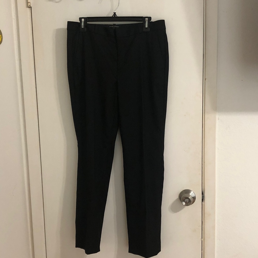 Banana Republic Black Pants with Purple Detail